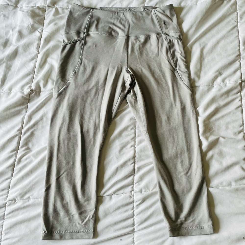 Grey Cropped RBX Workout Leggings